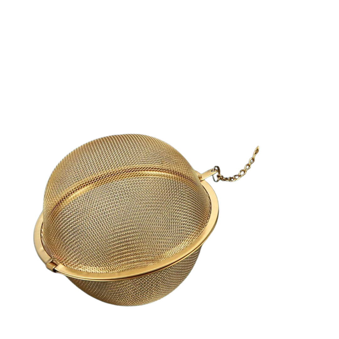 Gold Wire-Wrapped Teardrop Gemstone Tea Ball Infuser - Golden colored –  Mulberry Creek Traditionals